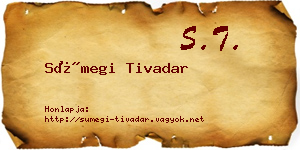 Sümegi Tivadar névjegykártya